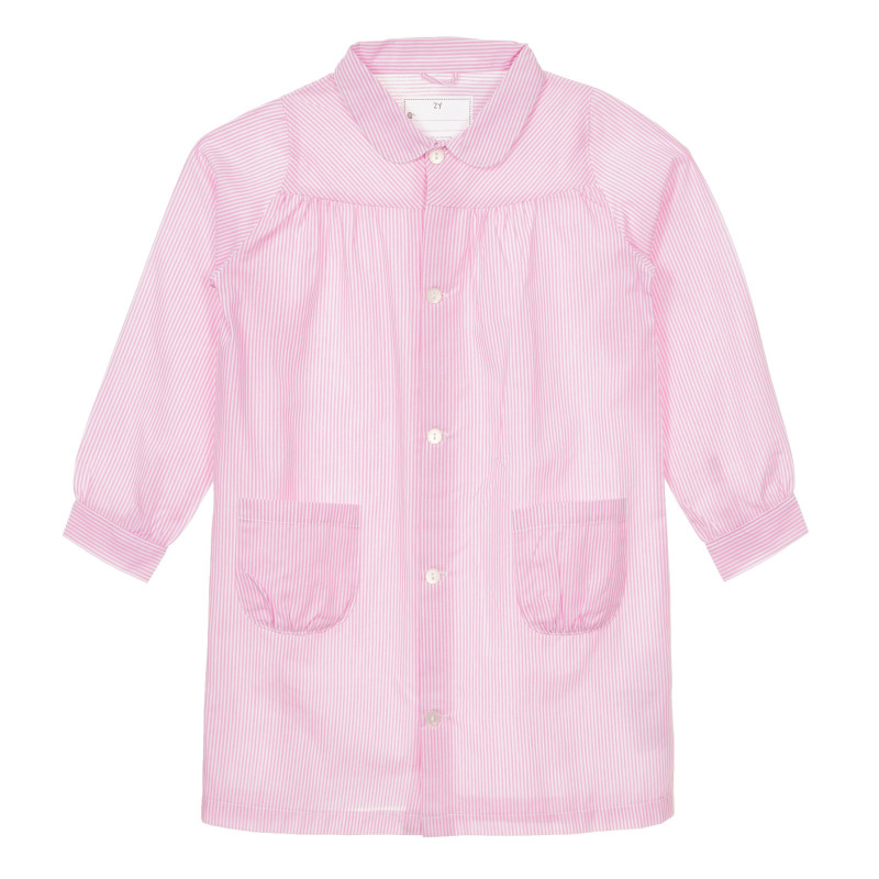 Риза тип туника в бяло и розово райе  319936