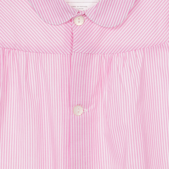 Риза тип туника в бяло и розово райе ZY 319938 3
