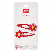 Комплект от два броя фиби за коса, червен ZY 320048 2