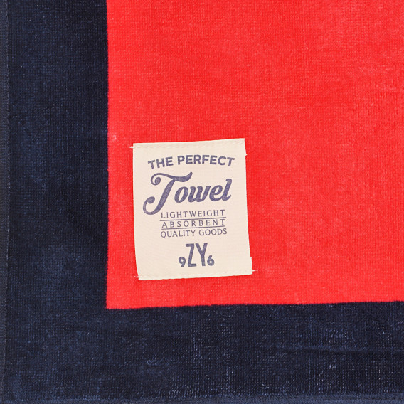 Плажна кърпа със син кант, червена ZY 320102 2