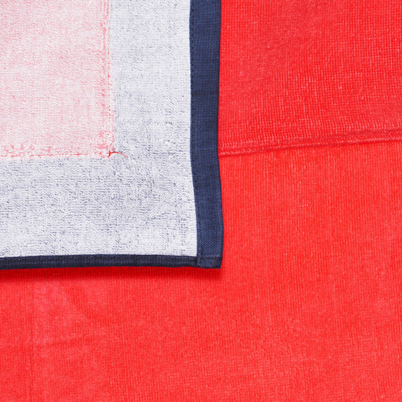 Плажна кърпа със син кант, червена ZY 320103 3