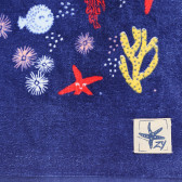 Плажна кърпа с морски мотиви, синя ZY 320106 2