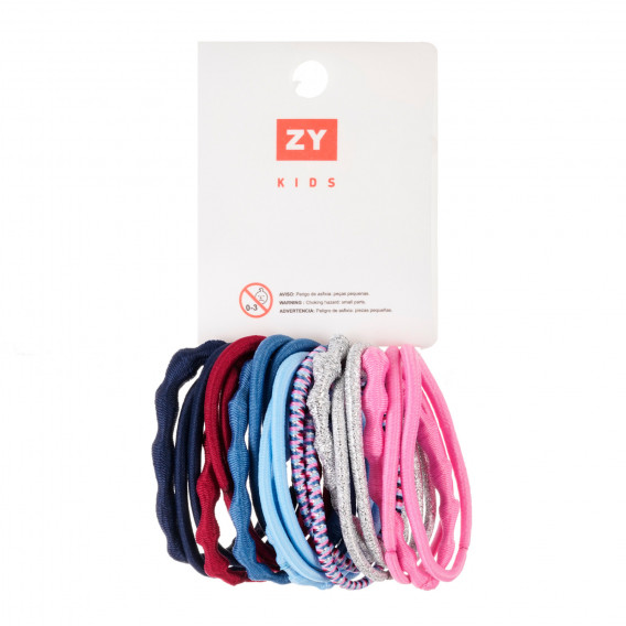 Комплект многоцветни ластици за коса ZY 320160 2
