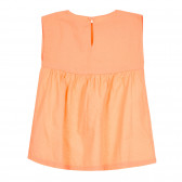 Памучна рокля без ръкави за бебе, оранжева ZY 320306 4