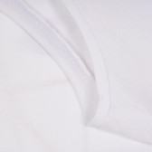 Памучна блуза с дълъг ръкав и щампа, бяла ZY 320313 3