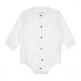 Боди риза с декоративен джоб за бебе, бяло ZY 320335 