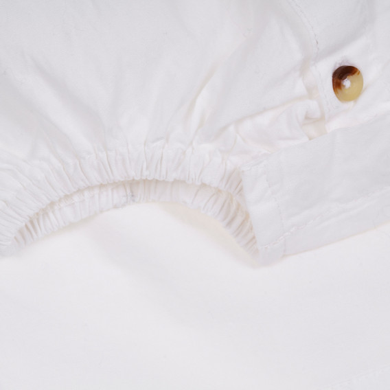 Боди риза с декоративен джоб за бебе, бяло ZY 320337 3