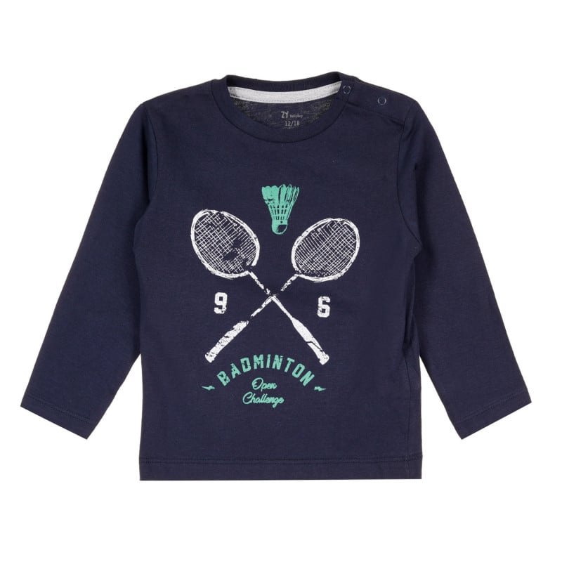 Памучна блуза Badminton, тъмносиня  320485