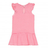 Памучна рокля в розово и бяло райе за бебе ZY 320492 4