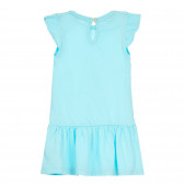 Памучна рокля за бебе, светлосиня ZY 320496 4