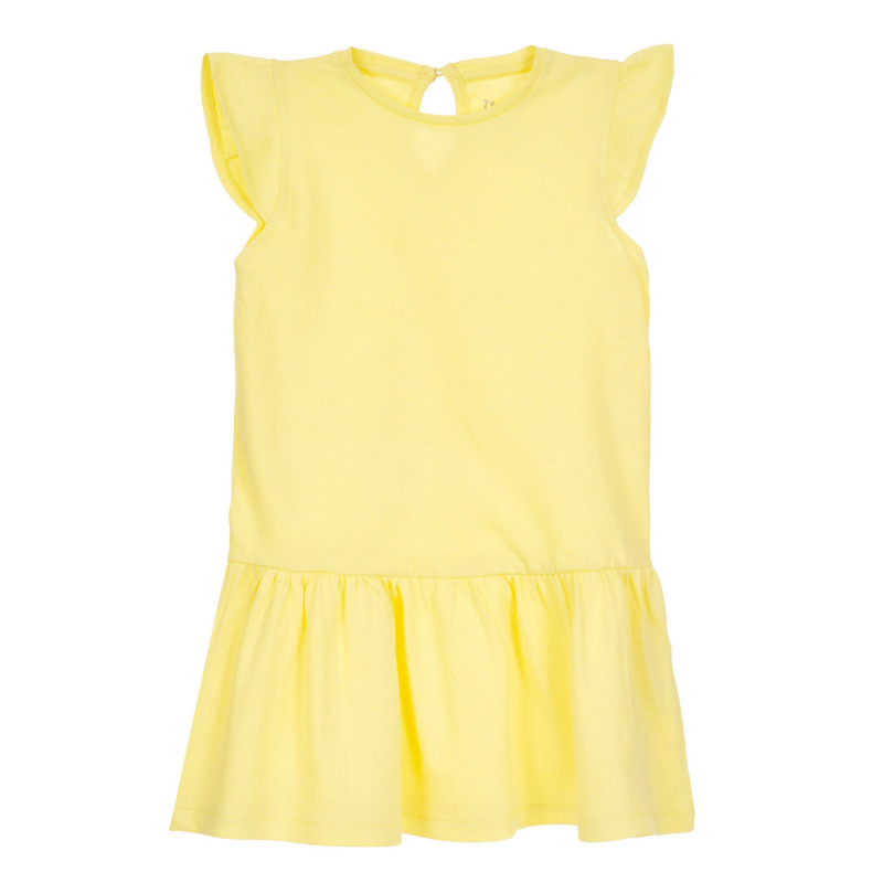 Памучна рокля за бебе, жълта  320497