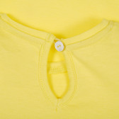 Памучна рокля за бебе, жълта ZY 320499 3