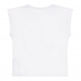 Блуза без ръкави с щампа, бяла ZY 320504 4