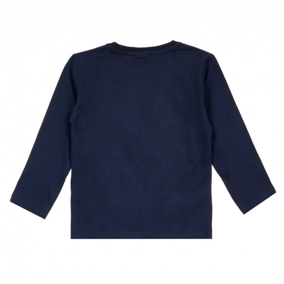 Памучна блуза Save the whalles за бебе, тъмносиня ZY 320508 4