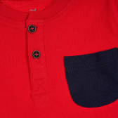 Памучна блуза с дълъг ръкав за бебе червена ZY 320514 2