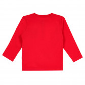 Памучна блуза с дълъг ръкав за бебе червена ZY 320516 4