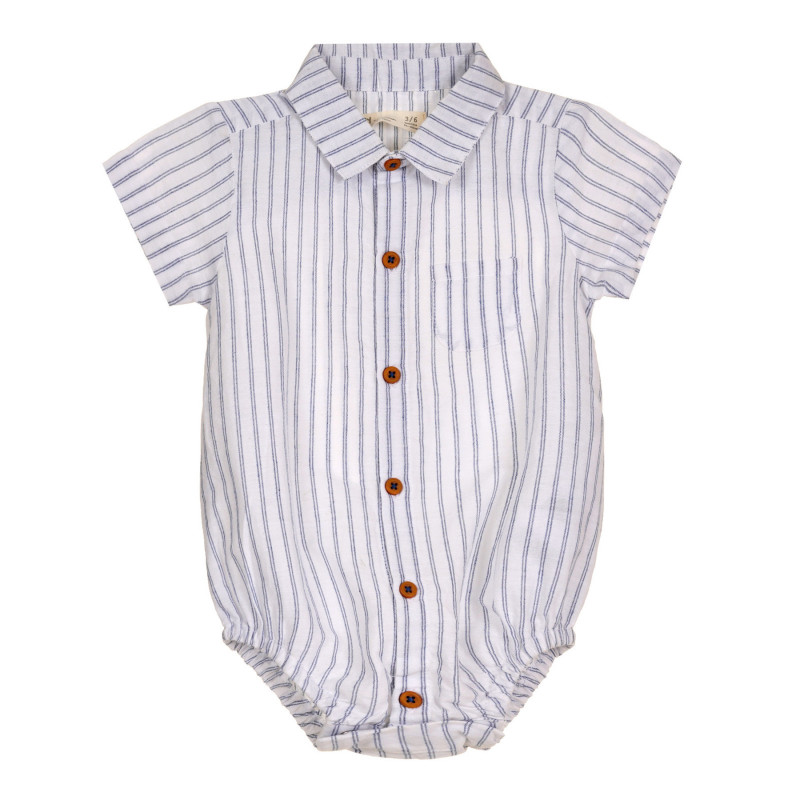 Боди риза в сиво и бяло райе за бебе  320525