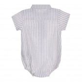 Боди риза в сиво и бяло райе за бебе ZY 320528 4