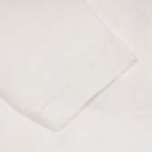 Памучна блуза с графичен принт за бебе, бяла ZY 320539 3