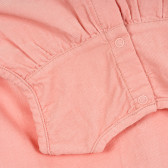Джинсова рокля без ръкави с къдрички за бебе, розова ZY 320563 3