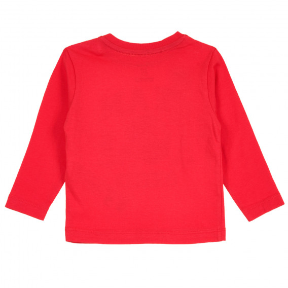 Памучна блуза с щампа, червена ZY 320580 4