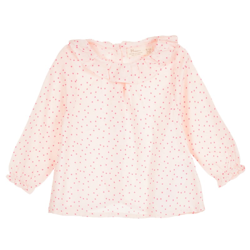 Блуза с фигурален принт за бебе, розова  320609