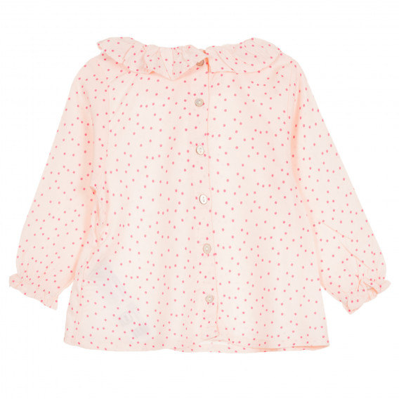 Блуза с фигурален принт за бебе, розова ZY 320612 4