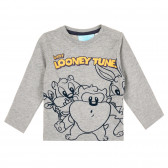 Блуза с щампа на Looney tunes за бебе, сива ZY 320617 