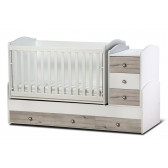 Бебешко креватче, Деси Макси с подвижна решетка с шкафчета Dizain Baby 32069 