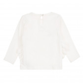 Блуза с къдрички и щампа на Мики Маус, бяла ZY 320792 4