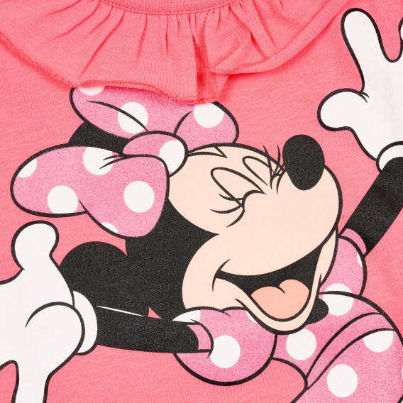 Тениска с щампа Мини Маус за бебе, розова ZY 320798 2