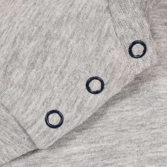 Блуза с щампа на Мики Маус със шал, сива ZY 320807 3