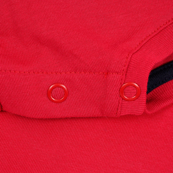 Блуза с дълъг ръкав и щампа на Мики Маус за бебе, червена ZY 320827 3