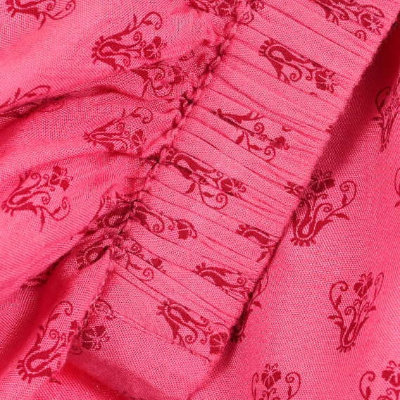 Пола с фигурален принт и панделка за бебе, розова ZY 320838 3