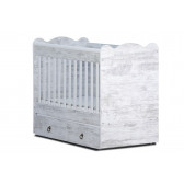 Бебешко креватче, Тони антик - трансформиращо, бяло Dizain Baby 32086 2