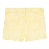 Къси дънкови панталони с апликация за бебе, жълт ZY 320935 4
