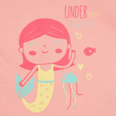 Памучна тениска Under the sea за бебе, розова ZY 320956 2