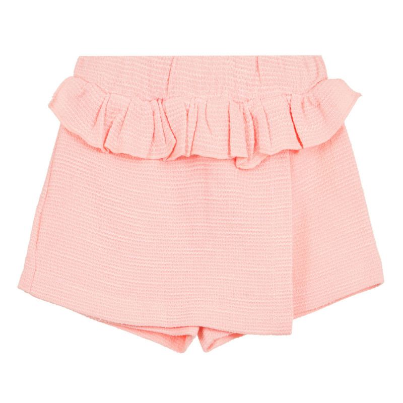Памучен къс пола-панталон за бебе, розов  320963