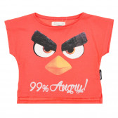 Тениска с щампа на Angry Birds, червена ZY 321009 