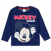 Памучна блуза с щампа Mickey Mouse за бебе, тъмносиня ZY 321013 