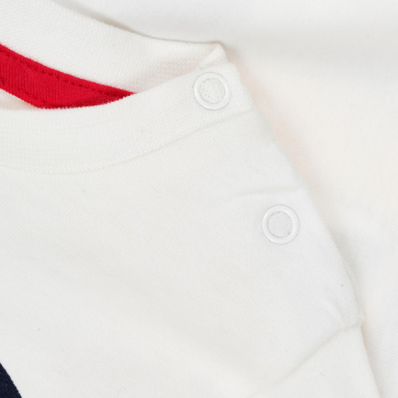 Памучна блуза с щампа на Мики Маус за бебе, бяла ZY 321048 3