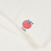 Блуза с щампа Pizza Margherita за бебе, бяла ZY 321072 3