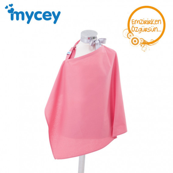 Престилка за кърмене от фина памучна дишаща тъкан, розова Mycey 3211 