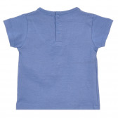 Тениска с джобче за бебе, синя ZY 321107 4
