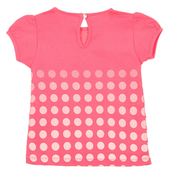 Памучна тениска с щампа на зайче и брокатен акцент за бебе ZY 321111 4