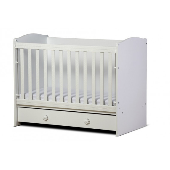 Бебешко креватче, Калина с подвижна решетка, бяло, 60х120 см. Dizain Baby 32115 
