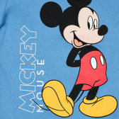 Памучна тениска с щампа на Мики Маус, синя ZY 321193 2