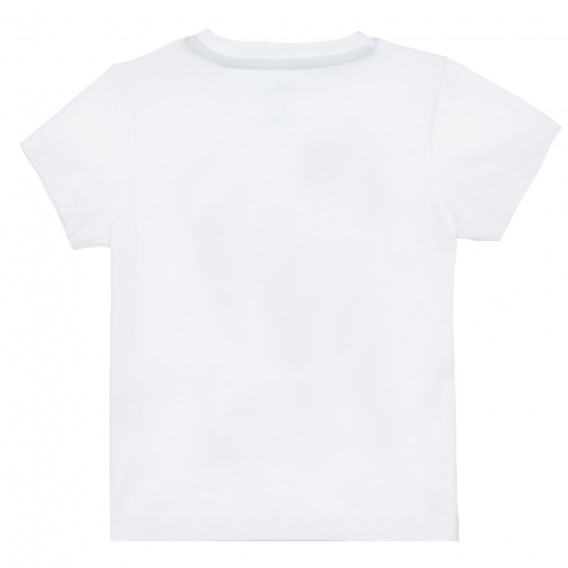 Тениска с щампа на Мики Маус за бебе, бяла ZY 321203 4