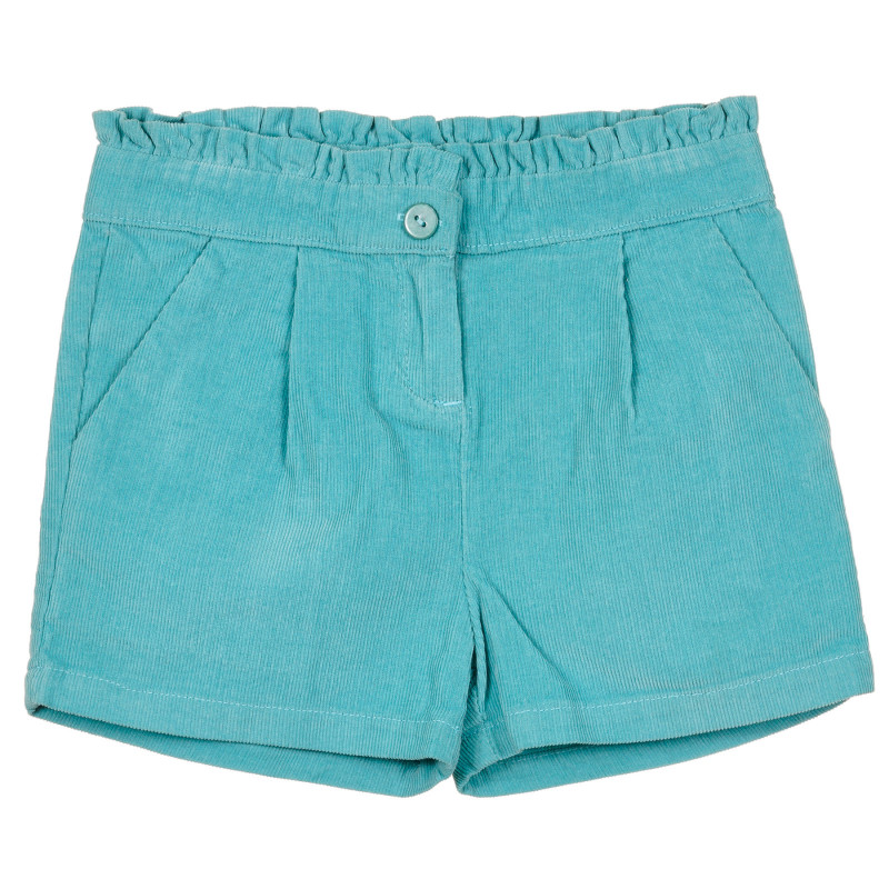 Къс панталон с висока талия, светлосин  321204