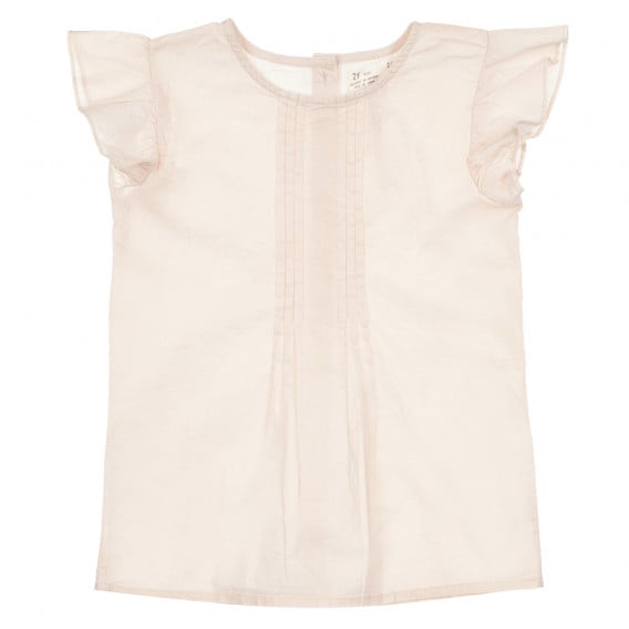 Блуза с къс ръкав и копчета за бебе, беж ZY 321247 